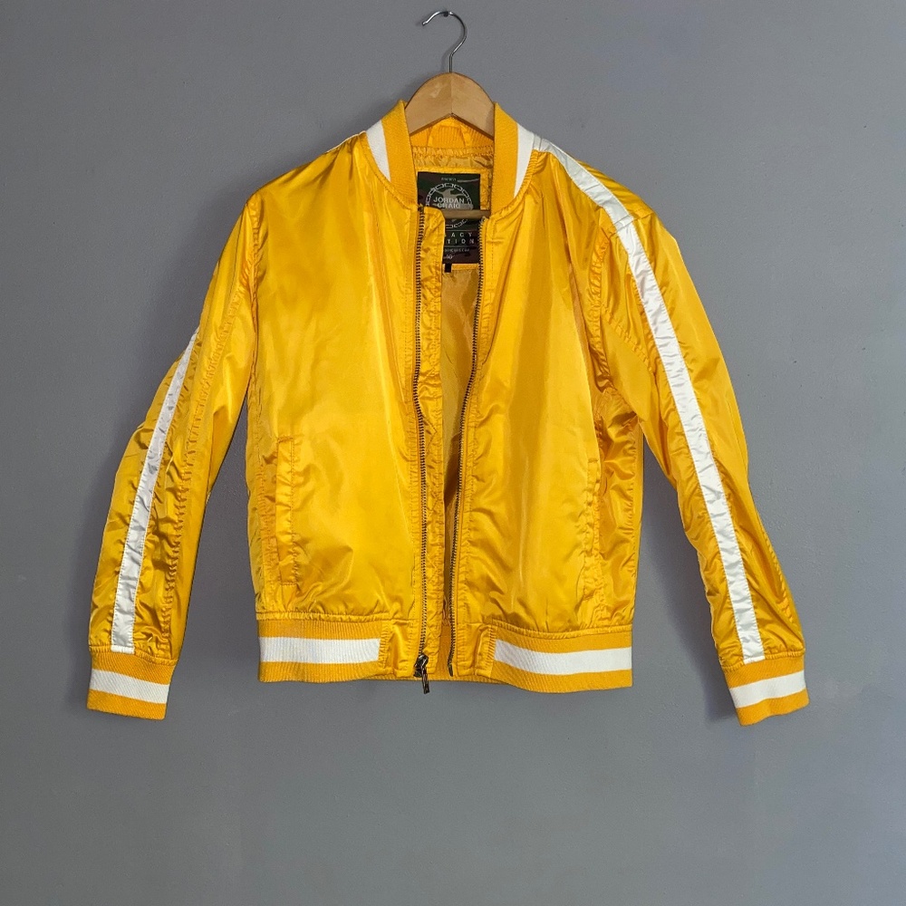 JORDAN CRAIG Kids Golden Yellow Satin Bomber Jacket 16